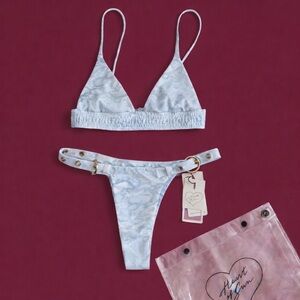 Heart of Sun Snake Print Bikini Set